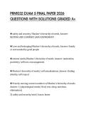 PRN1032 EXAM 5 FINAL PAPER 2026 QUESTIONS WITH SOLUTIONS GRADED A&plus;