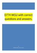 D774 WGU with correct questions and answers