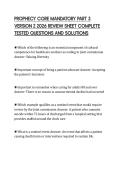 PROPHECY CORE MANDATORY PART 3 VERSION 2 2026 REVIEW SHEET COMPLETE TESTED QUESTIONS AND SOLUTIONS