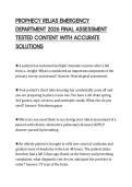 PROPHECY RELIAS EMERGENCY DEPARTMENT 2026 FINAL ASSESSMENT TESTED CONTENT WITH ACCURATE SOLUTIONS