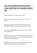 RICA 2026 CERTIFICATION EVALUATION EXAM QUESTIONS AND ANSWERS MASTER FILE