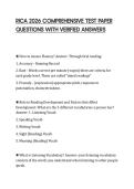 RICA 2026 COMPREHENSIVE TEST PAPER QUESTIONS WITH VERIFIED ANSWERS
