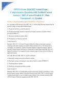 OPOTA Exam 2026&sol;2027 Actual Exam &vert; Comprehensive Questions with Verified Correct Answers &vert; 100&percnt; Correct Graded A&plus; &vert; Pass Guaranteed - A&plus; Graded