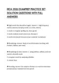 RICA 2026 EXAMPREP PRACTICE SET SOLUTION QUESTIONS WITH FULL ANSWERS