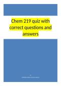 Chem 219 quiz with correct questions and answers&period;