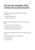 RICA 2026 FINAL ASSESSMENT TESTED CONTENT WITH ACCURATE SOLUTIONS