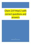Chem 219 Mod 2 with correct questions and answers