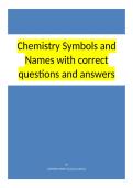 Chemistry Symbols and Names with correct questions and answers