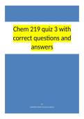 Chem 219 quiz 3 with correct questions and answers