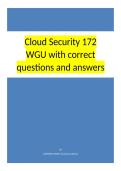 Cloud Security 172 WGU with correct questions and answers