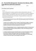 2C &ndash; Financial Risk Management&colon; Questions from Review&comma; 2026 &ndash; Study Material and Practice Questions