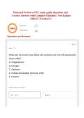 Maternal Newborn-NCC study guide Questions and Correct Answers with Complete Solutions &vert; New Update 2026&sol;27 &vert; Graded A&plus;