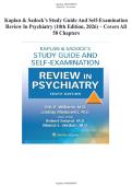 Kaplan & Sadock&rsquo;s Study Guide and Self-Examination Review in Psychiatry &lpar;10th Edition&comma; 2026&rpar; &ndash; Covers All 58 Chapters