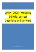 AHIP - 2026 - Modules 1-5 with correct questions and answers
