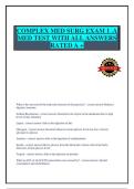 Complex Med-Surg Exam 1 &ndash; A&plus; Rated Answers Study Guide
