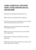 FLORIDA COSMETOLOGY STATE BOARD THEORY II TESTED QUESTIONS 2026 FULL SOLUTION GUIDE