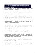 CPT Exam Questions and Answers Updated 2026