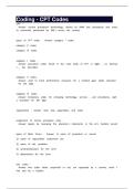 Coding - CPT Codes