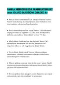 FAMILY MEDICINE EOR EXAMINATION SET 2026 SOLVED QUESTIONS GRADED A&plus;