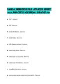 FAMILY MEDICINE EOR UPDATED SCRIPT 2026 PRACTICE SOLUTIONS GRADED A&plus;