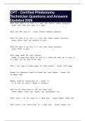 CPT - Certified Phlebotomy Technician Questions and Answers Updated 2026