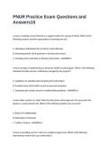 PNUR Practice Exam Questions and Answers