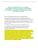 RNC-NIC QUESTIONS CH 1-4 GENERAL ASSESSMENT AND MANAGEMENT QUESTIONS AND CORRECT ANSWERS WITH EXPLANATIONS &vert; NEW 2026&sol;27 UPDATE
