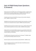 Quiz -4 PNUR Study Exam Questions & Answers