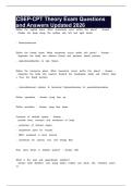 CSEP-CPT Theory Exam Questions and Answers Updated 2026