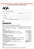 AQA AS CHEMISTRY Paper 1 Inorganic and Physical Chemistry MAY 2025  Combined Question Paper and Mark Scheme