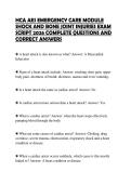HCA AES EMERGENCY CARE MODULE SHOCK AND BONE JOINT INJURIES COMPREHENSIVE REVIEW 2026 FULL QUESTIONS AND VERIFIED ANSWERS