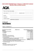 AQA A-LEVEL BUSINESS Paper 3 Business 3 JUNE 2025 Combined  Question Paper and Mark Scheme 
