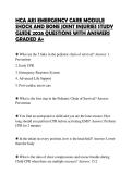HCA AES EMERGENCY CARE MODULE SHOCK AND BONE JOINT INJURIES STUDY GUIDE 2026 QUESTIONS WITH ANSWERS GRADED A&plus;