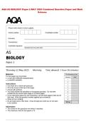 AQA AS BIOLOGY Paper 2 MAY 2025 Combined Question Paper and Mark  Scheme 