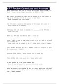 CPT Review Questions and Answers