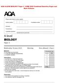 AQA A-LEVE BIOLOGY Paper 3  JUNE 2025 Combined Question Paper and  Mark Scheme
