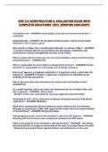 ARE 5&period;0 CONSTRUCTION & EVALUATION EXAM WITH COMPLETE SOLUTIONS 100&percnt; VERIFIED 2026-2027&excl;&excl;