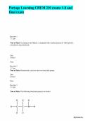 Portage Learning CHEM 210 Exams 1&ndash;8 & Final Exam &vert; 2026&sol;2027 Complete Study Guide with Correct  Answers