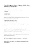 Financial Management &ndash; Exam 1 &lpar;Chapters 1&ndash;6&rpar;&comma; 2026 &ndash; Study Material and Practice Questions