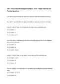 UPF &ndash; Financial Risk Management Finals&comma; 2026 &ndash; Study Material and Practice Questions