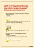 PRN1500 Maternal and Child Nursing Midterm Test Bank Verified Questions  & Answers 2025&sol; 2026
