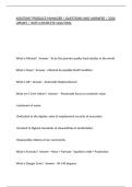 ASSISTANT PRODUCE MANAGER &vert; QUESTIONS AND ANSWERS &vert; 2026 UPDATE &vert; WITH COMPLETE SOLUTION&period;