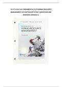 Test bank for Fundamentals of Human Resource Management 5th Edition with test questions and answers graded A&plus;