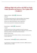 OB Drugs High risk and low risk OB Uses Study Guide Questions and Answers &vert; New Update 2026 &vert; Graded A&plus;