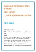 Rosdahl Nursing Test Bank 12th Ed &vert; LPN&sol;LVN NCLEX-PN Study Guide &vert; Basic Nursing MCQs & Clinical Judgment Questions 2026