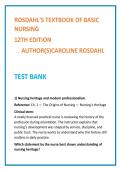 Rosdahl Basic Nursing Test Bank 12th Ed &vert; Nursing Fundamentals MCQs &vert; NCLEX-PN Clinical Judgment Questions &vert; Nursing TestBank2026