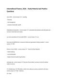 International Finance&comma; 2026 &ndash; Study Material and Practice Questions