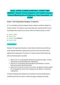 EXCEL CRASH COURSE EXAM WALL STREET PREP 2026&sol;2027 &vert; Newest Version Questions and Verified Answers &vert; Financial Modeling Excel Proficiency &vert; Pass Guaranteed - A&plus; Graded
