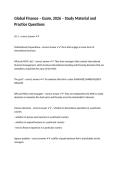 Global Finance &ndash; Exam&comma; 2026 &ndash; Study Material and Practice Questions