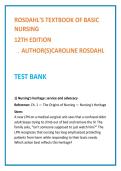 Rosdahl&rsquo;s Basic Nursing Test Bank 12th Ed &vert; NCLEX-PN MCQs &plus; Rationales &vert; Fundamentals & Clinical Judgment Questions &vert; Nursing TestBank2026